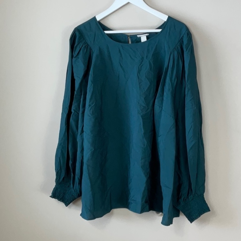 Ava & Via woman’s plus long sleeve green blouse